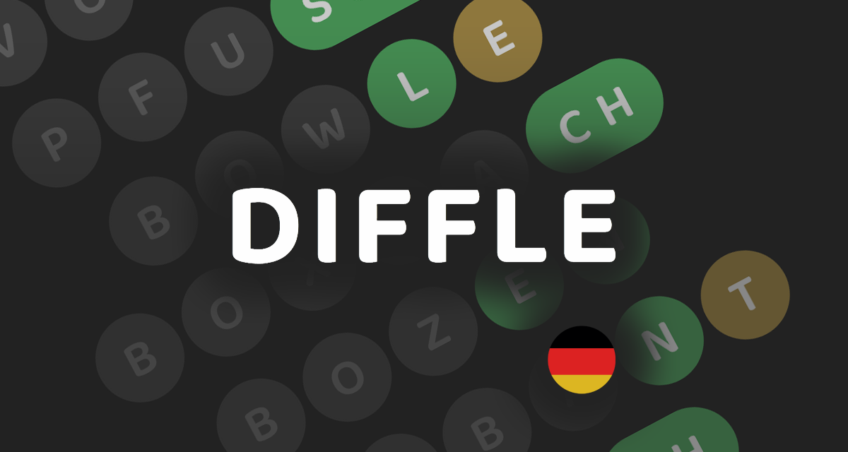 DIFFLE - das Spiel wie Wordle (ohne Zeichenbegrenzung) 🇩🇪