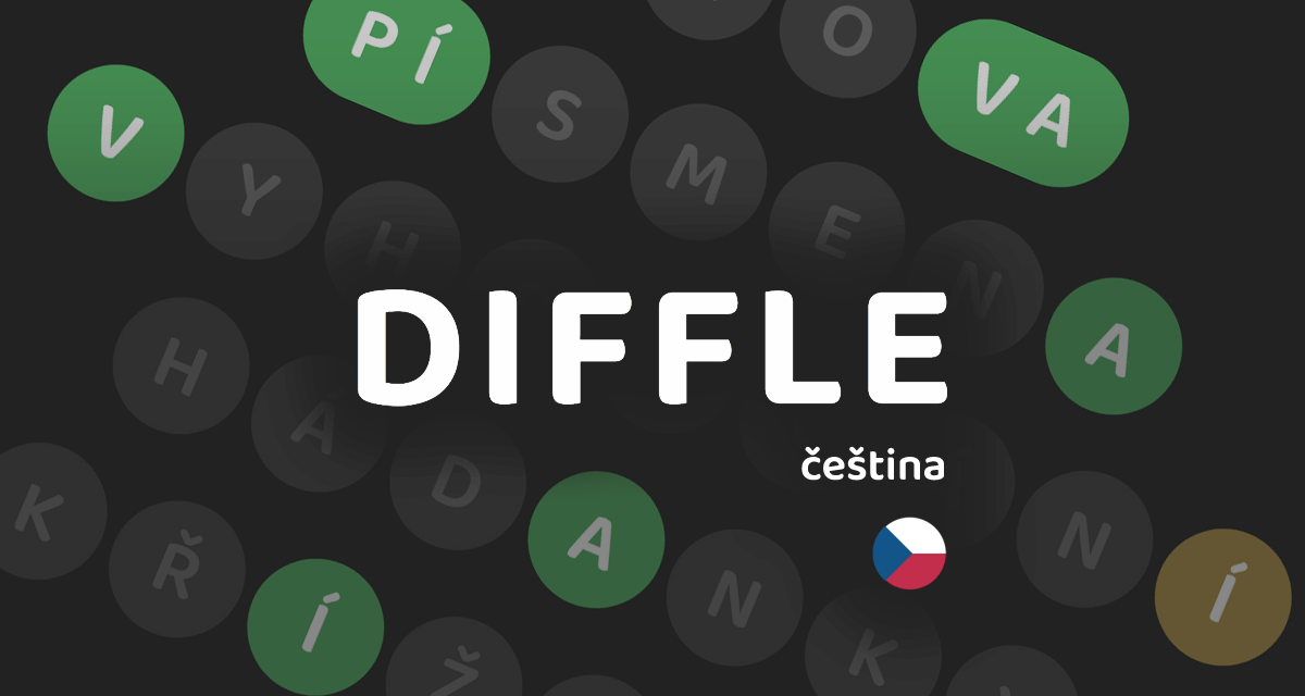 DIFFLE - Hra jako Wordle (v češtině, bez omezení znaků) 🇨🇿